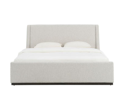 Alder & Tweed - Greer Polyester Blend with Solid Wood with Poplar Veneer Smokey White Queen Bed - AT40330Q-HDS/DCT veiw 2