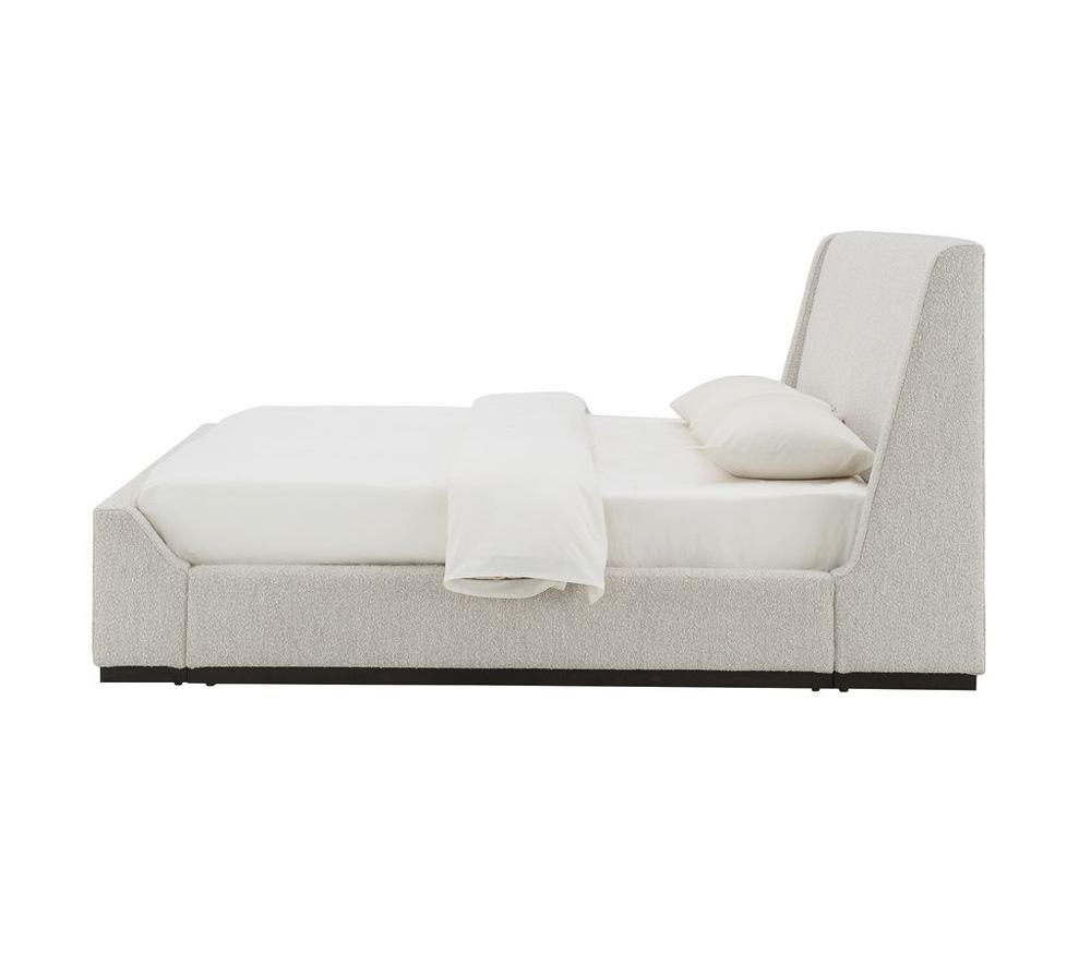 Alder & Tweed - Greer Polyester Blend with Solid Wood with Poplar Veneer Smokey White Queen Bed - AT40330Q-HDS/DCT veiw 3