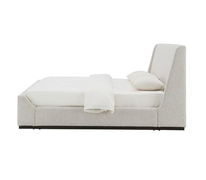 Alder & Tweed - Greer Polyester Blend with Solid Wood with Poplar Veneer Smokey White Queen Bed - AT40330Q-HDS/DCT veiw 3