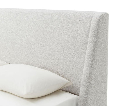 Alder & Tweed - Greer Polyester Blend with Solid Wood with Poplar Veneer Smokey White Queen Bed - AT40330Q-HDS/DCT veiw 5