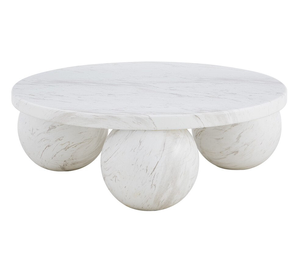 Alder & Tweed - Jules Marble Concrete Three Leg 39.5in Coffee Table - AT9367-MBC veiw 1