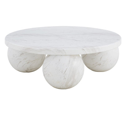 Alder & Tweed - Jules Marble Concrete Three Leg 39.5in Coffee Table - AT9367-MBC veiw 1