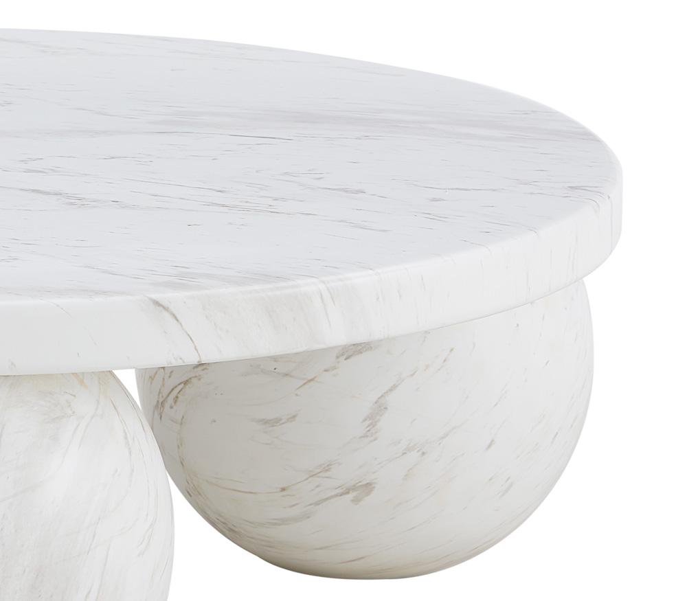 Alder & Tweed - Jules Marble Concrete Three Leg 39.5in Coffee Table - AT9367-MBC veiw 3