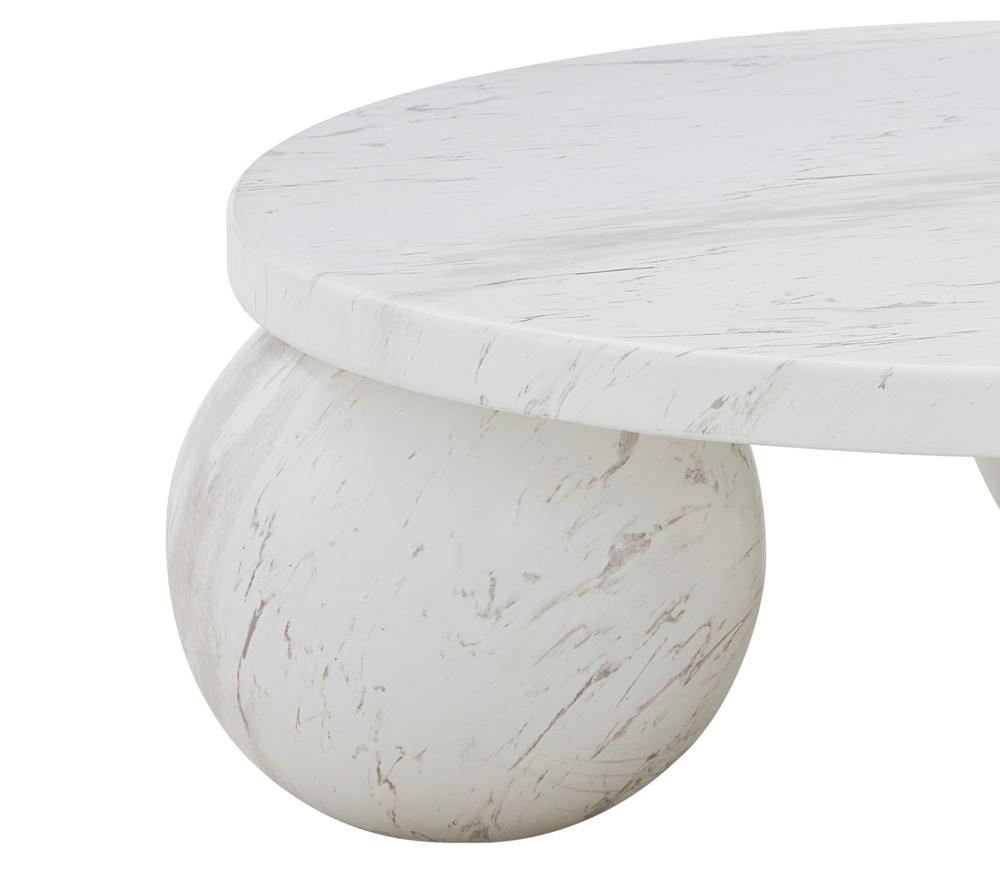 Alder & Tweed - Jules Marble Concrete Three Leg 39.5in Coffee Table - AT9367-MBC veiw 4