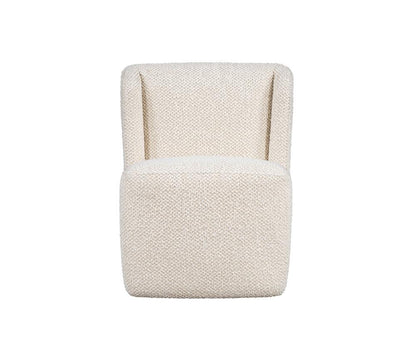 Alder & Tweed - Laurel Upholstered Pale Parchment Fabric Oak Frame Modern Design 25in Dining Chair - (Set of 2) - AT991-PLP veiw 2