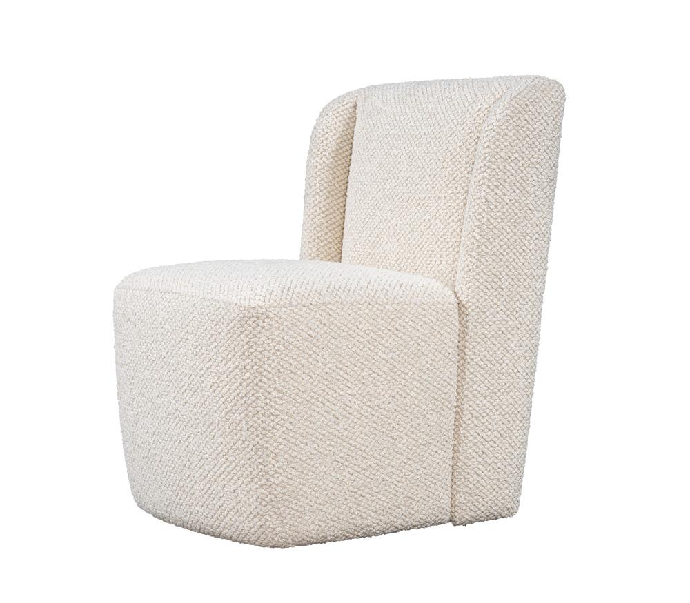 Alder & Tweed - Laurel Upholstered Pale Parchment Fabric Oak Frame Modern Design 25in Dining Chair - (Set of 2) - AT991-PLP veiw 3