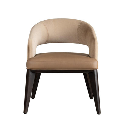 Alder & Tweed - Lawson Upholstered Dining Chair Golden Latte Toasted Butterscotch Fabric Medium Cinder Wood Finish - (Set of 2) - AT993-GDL/TDB veiw 2