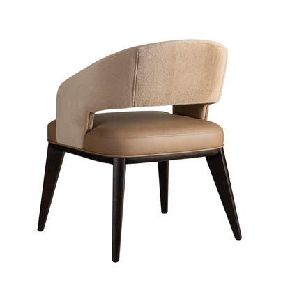 Alder & Tweed - Lawson Upholstered Dining Chair Golden Latte Toasted Butterscotch Fabric Medium Cinder Wood Finish - (Set of 2) - AT993-GDL/TDB veiw 3