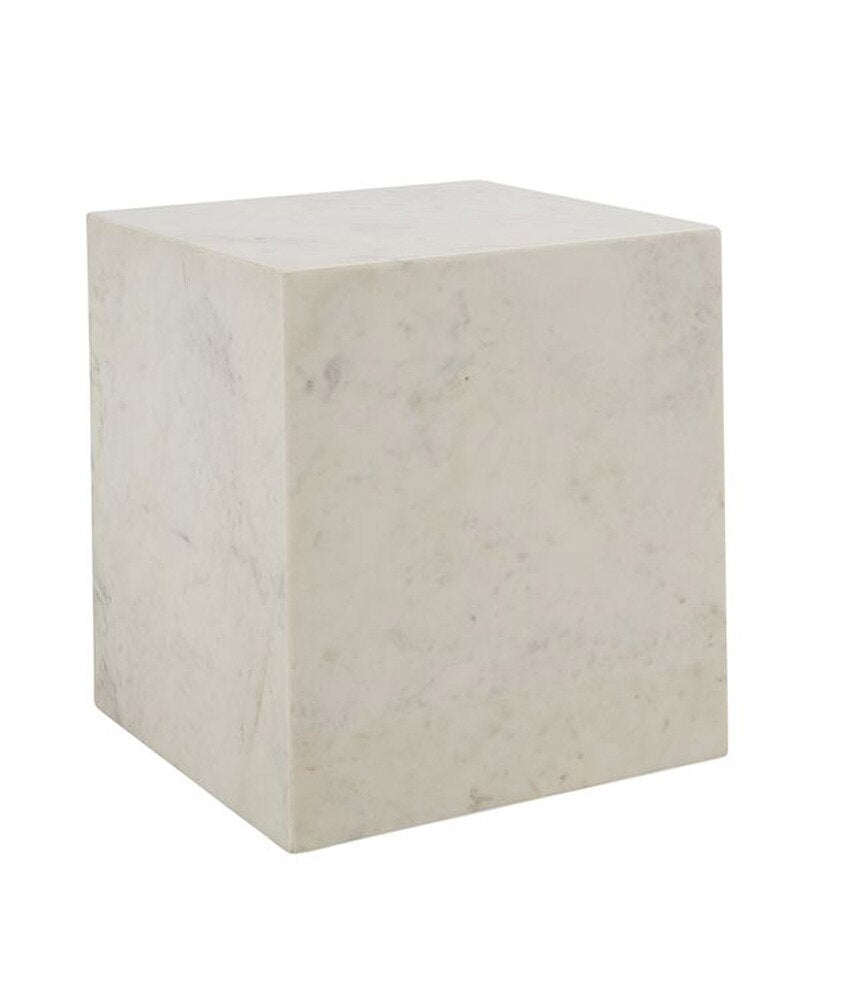 Alder & Tweed - Lennox Solid Polar White Square 20in End Table - AT9239-PW veiw 1