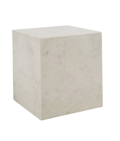 Alder & Tweed - Lennox Solid Polar White Square 20in End Table - AT9239-PW veiw 1