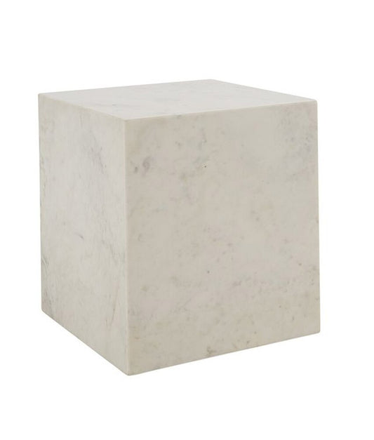 Alder & Tweed - Lennox Solid Polar White Square 20in End Table - AT9239-PW veiw 1