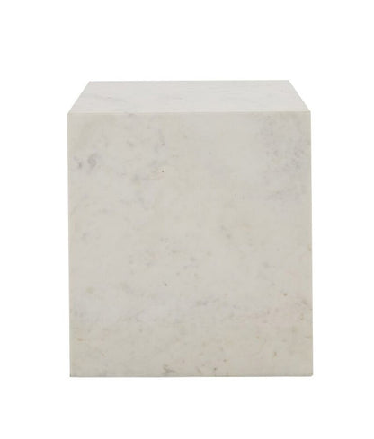 Alder & Tweed - Lennox Solid Polar White Square 20in End Table - AT9239-PW veiw 2