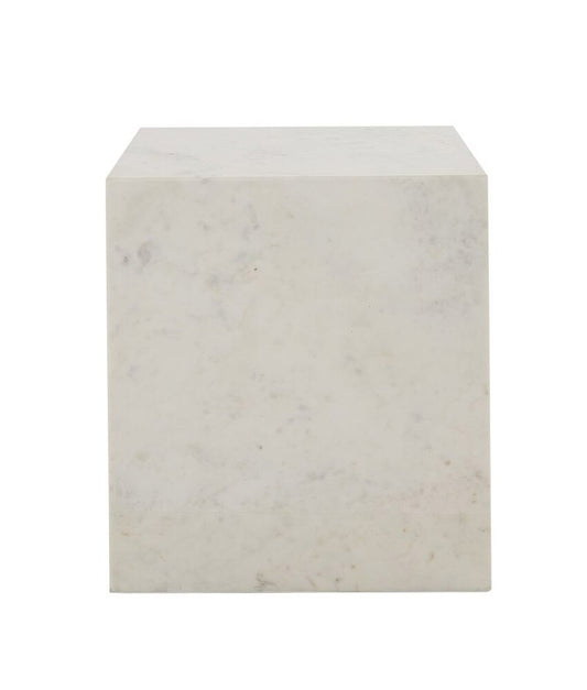 Alder & Tweed - Lennox Solid Polar White Square 20in End Table - AT9239-PW veiw 2