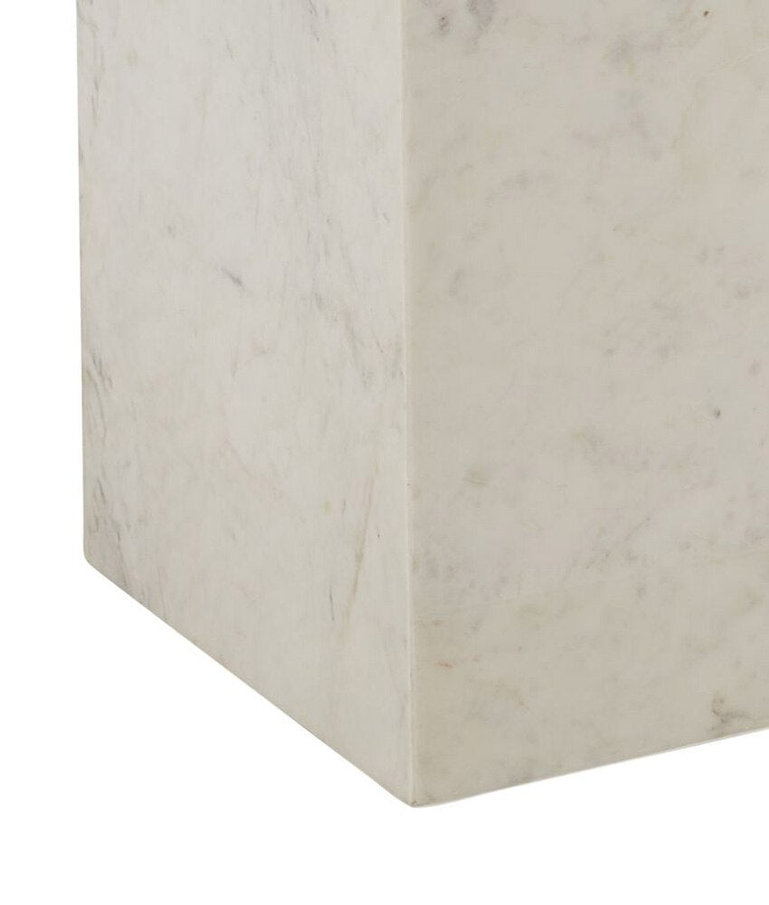 Alder & Tweed - Lennox Solid Polar White Square 20in End Table - AT9239-PW veiw 4