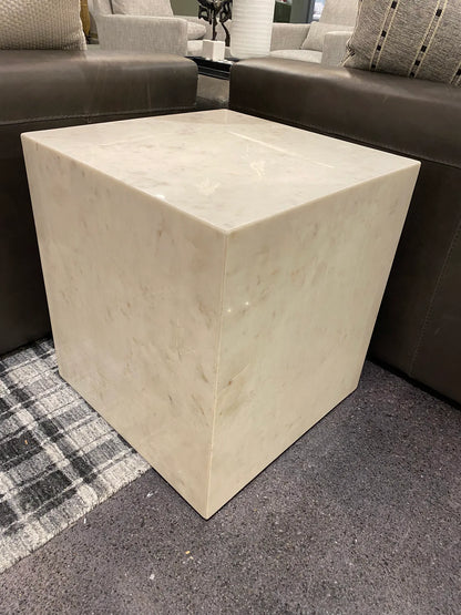 Alder & Tweed - Lennox Solid Polar White Square 20in End Table - AT9239-PW view 9