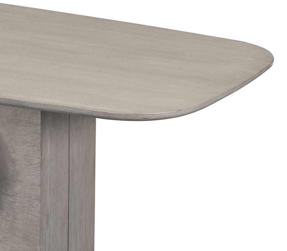 Alder & Tweed - Luka Grey Stone Wood Finish Oak Veneer Base Open Pedestal Design 96in Dining Table - AT60097-DDS veiw 5