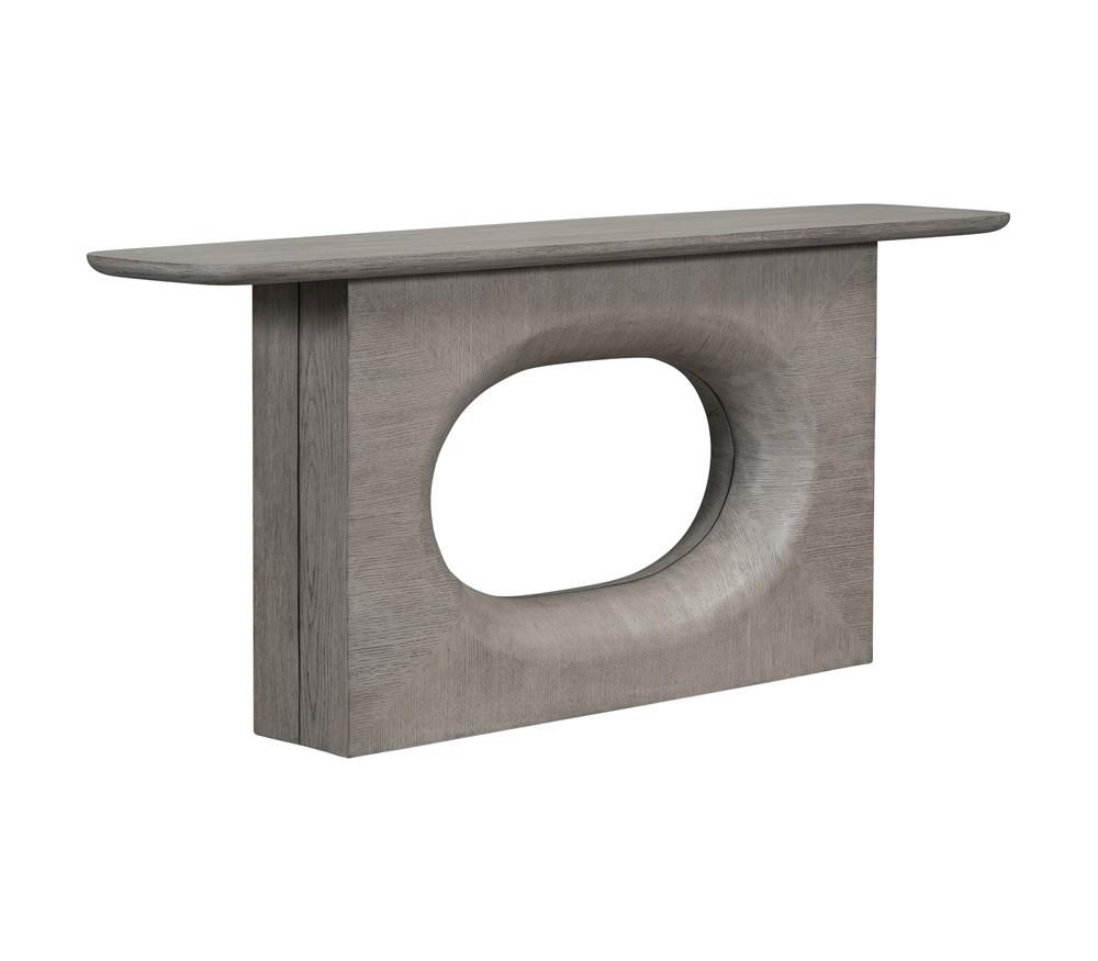 Alder & Tweed - Luka Solid Wood with Oak Veneer Dusted Stone Wood Finish 72in Console Table - AT9497-DDS veiw 1