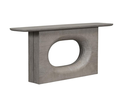 Alder & Tweed - Luka Solid Wood with Oak Veneer Dusted Stone Wood Finish 72in Console Table - AT9497-DDS veiw 1