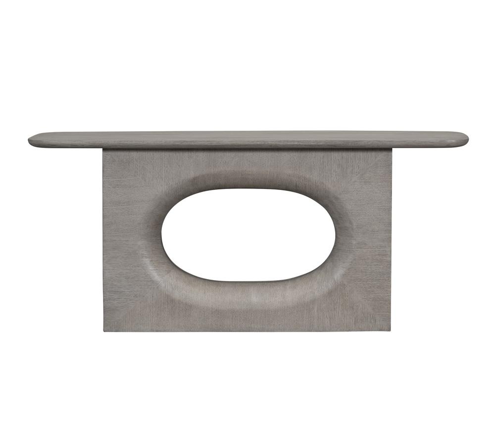 Alder & Tweed - Luka Solid Wood with Oak Veneer Dusted Stone Wood Finish 72in Console Table - AT9497-DDS veiw 2