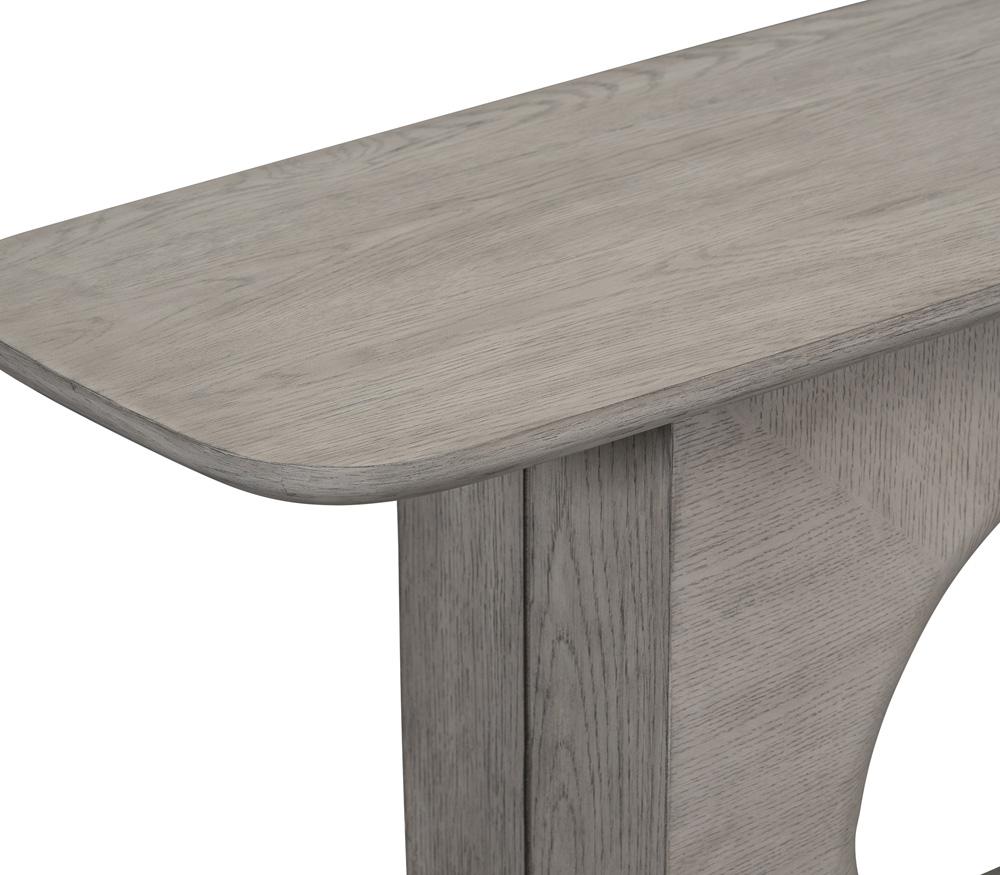 Alder & Tweed - Luka Solid Wood with Oak Veneer Dusted Stone Wood Finish 72in Console Table - AT9497-DDS veiw 4