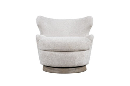 Alder & Tweed - Luna Upholstered Accent Swivel Chair Feathered Steel Performance Fabric - AT9617-FDS/DDS veiw 1