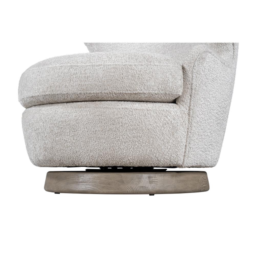 Alder & Tweed - Luna Upholstered Accent Swivel Chair Feathered Steel Performance Fabric - AT9617-FDS/DDS veiw 4