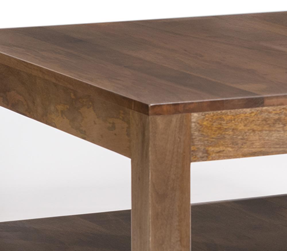 Alder & Tweed - Morgan Solid Mango Wood Square Brindled Ash Finish Square 36in Coffee Table - AT9309-BDA veiw 3