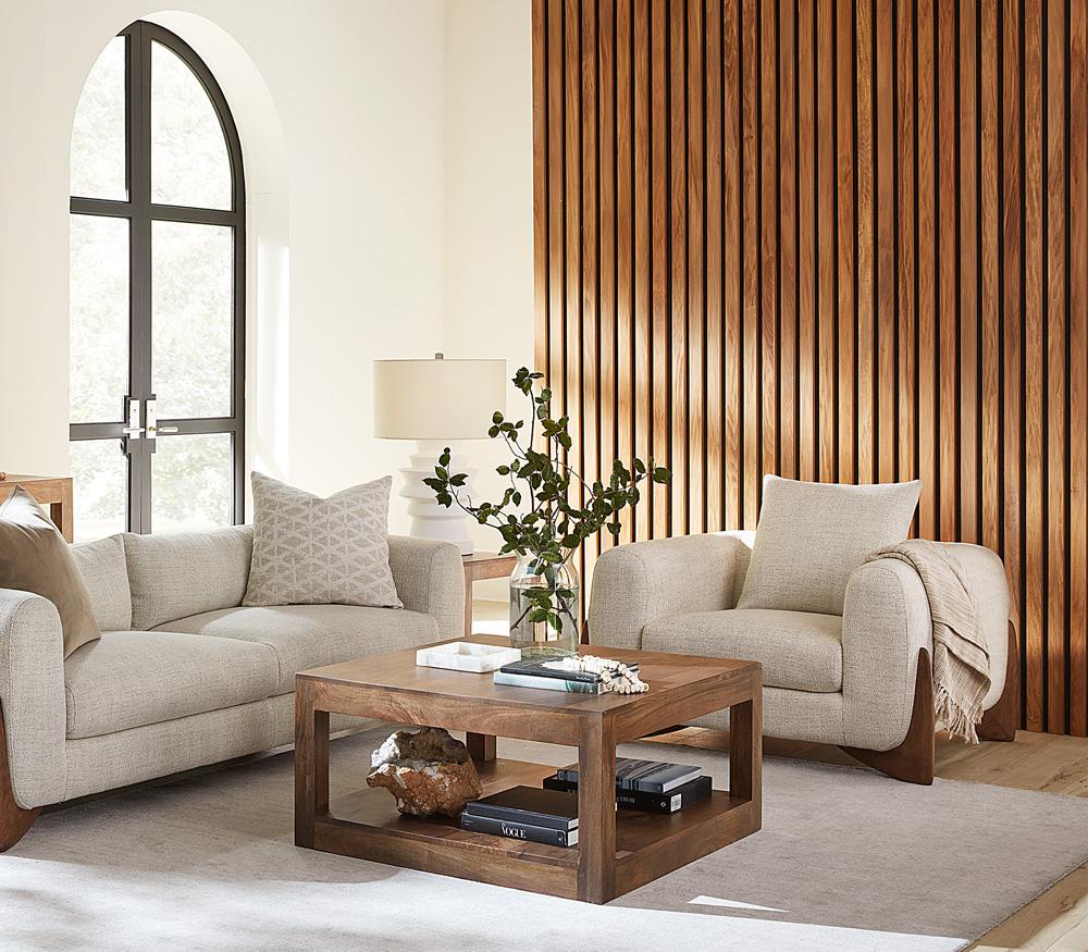 Alder & Tweed - Morgan Solid Mango Wood Square Brindled Ash Finish Square 36in Coffee Table - AT9309-BDA veiw 5