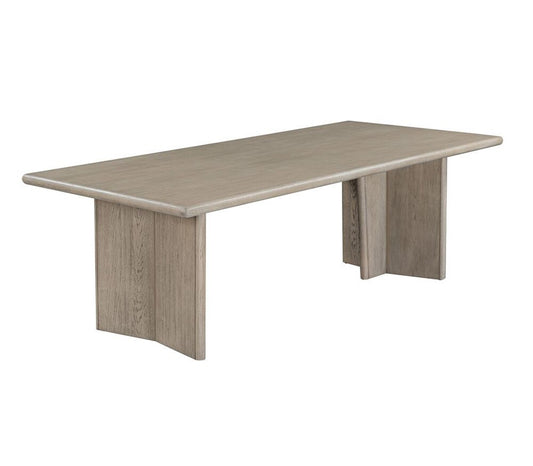 Alder & Tweed - Randall Solid Wood with Oak Veneer Dusted Stone Wood Finish 96.5in Dining Table - AT60095-DDS veiw 1