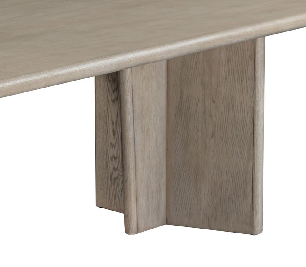 Alder & Tweed - Randall Solid Wood with Oak Veneer Dusted Stone Wood Finish 96.5in Dining Table - AT60095-DDS veiw 3