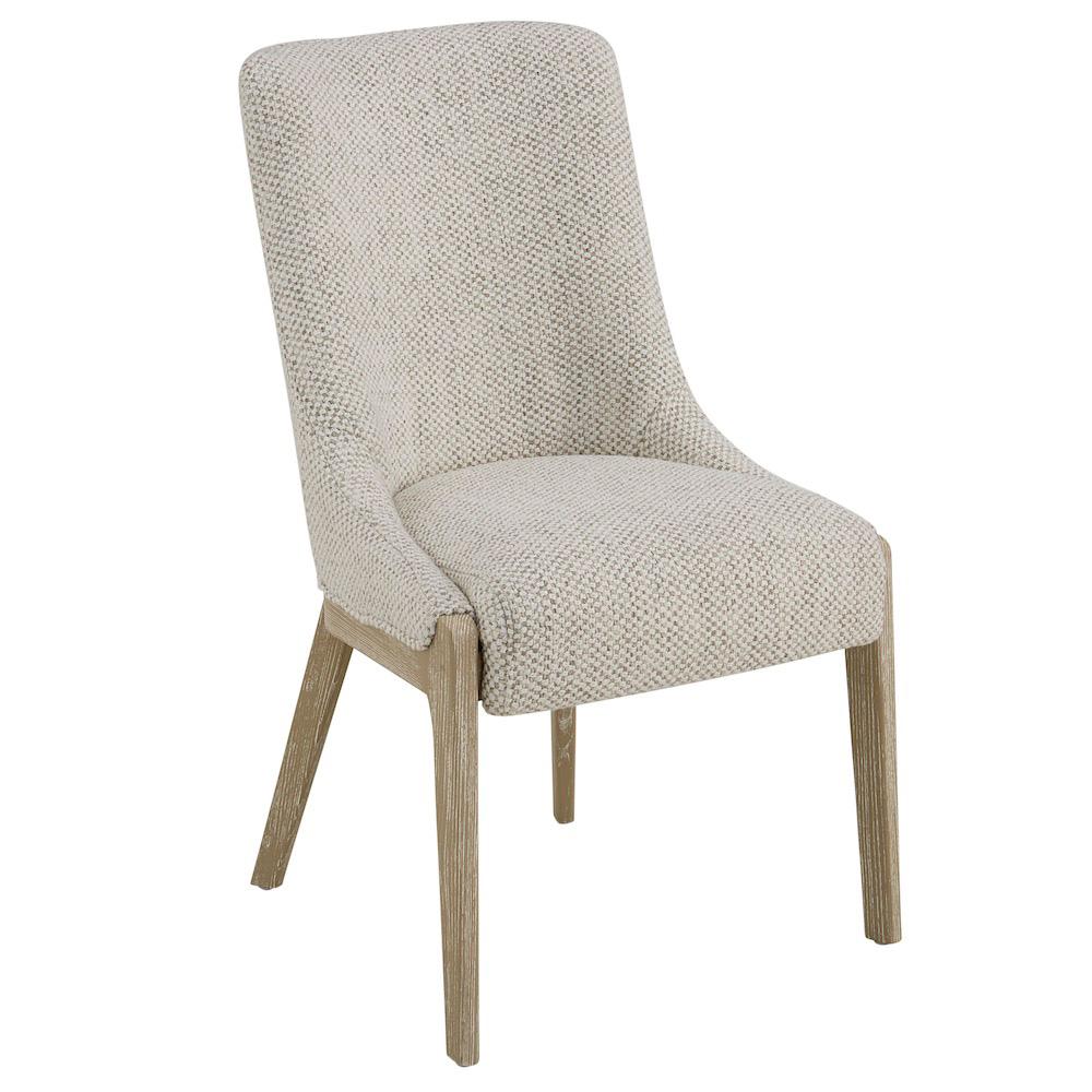 Alder & Tweed - Randall Upholstered Dining Chair Crushed Cream Perfromance Fabric - (Set of 2) - AT995-CCR veiw 1