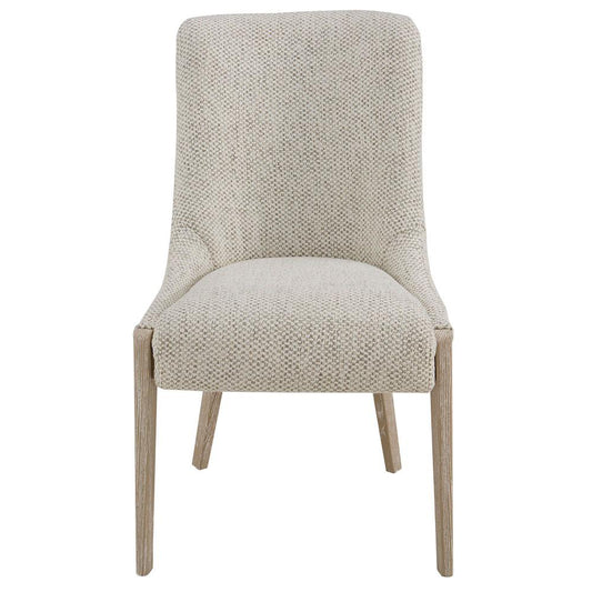 Alder & Tweed - Randall Upholstered Dining Chair Crushed Cream Perfromance Fabric - (Set of 2) - AT995-CCR veiw 2