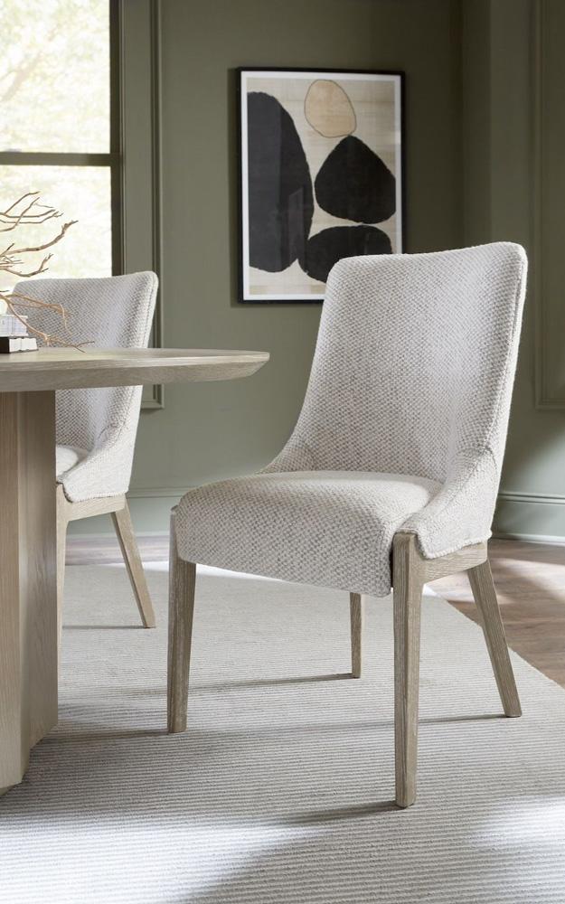 Alder & Tweed - Randall Upholstered Dining Chair Crushed Cream Perfromance Fabric - (Set of 2) - AT995-CCR veiw 3