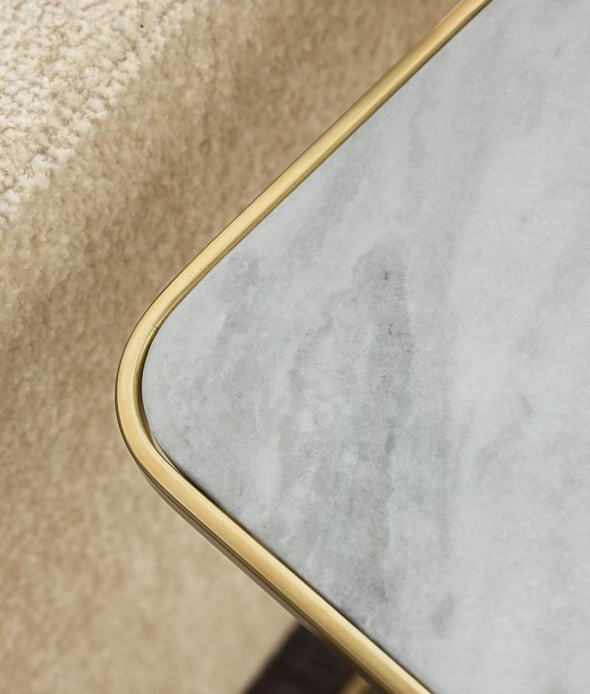 Alder & Tweed - Retro Cloud Marble Top, Antique Brass Metal Base, Modern Elegance 20 Nesting Tables - AT9225-CM/ABF veiw 4