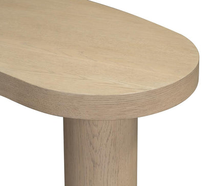 Alder & Tweed - Rory Solid Oak with Raw Finish Cylinder Base with Curved Design 64in Desk - AT106-RWO veiw 7