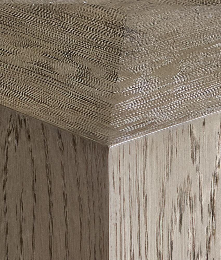 Alder & Tweed - Sander Natural Oak Veneer & Metal Band, Modern Industrial Design 17.5in Square End Table  - AT9270-DDS veiw 5