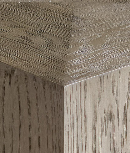 Alder & Tweed - Sander Natural Oak Veneer & Metal Band, Modern Industrial Design 17.5in Square End Table  - AT9270-DDS veiw 5