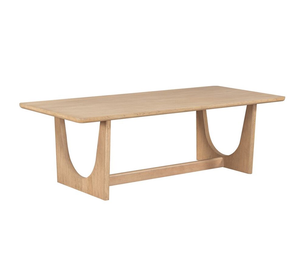 Alder & Tweed - Stratos Solid Wood Raw Oak Finish 96in Dining Table - AT60094-RWO veiw 1