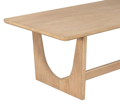 Alder & Tweed - Stratos Solid Wood Raw Oak Finish 96in Dining Table - AT60094-RWO veiw 4