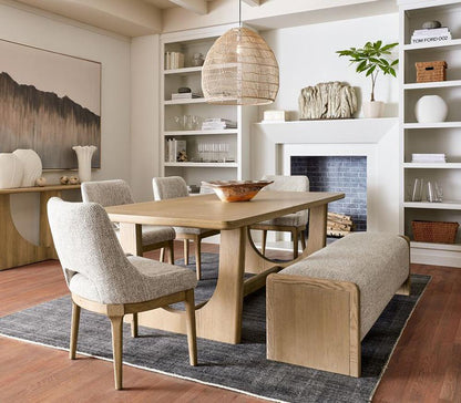 Alder & Tweed - Stratos Solid Wood Raw Oak Finish 96in Dining Table - AT60094-RWO veiw 5