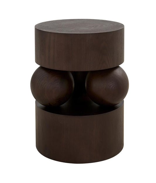 Alder & Tweed - Taos Cinder Brown Finish Oak Wood Contempory Design 18in End Table  - AT9267-DKC veiw 1