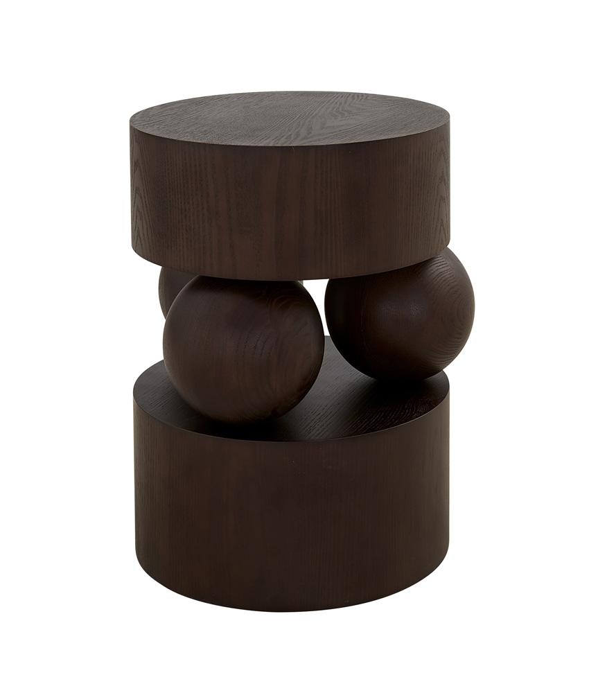 Alder & Tweed - Taos Cinder Brown Finish Oak Wood Contempory Design 18in End Table  - AT9267-DKC veiw 2