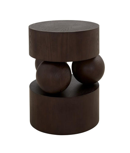Alder & Tweed - Taos Cinder Brown Finish Oak Wood Contempory Design 18in End Table  - AT9267-DKC veiw 2