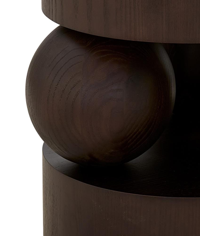 Alder & Tweed - Taos Cinder Brown Finish Oak Wood Contempory Design 18in End Table  - AT9267-DKC veiw 3