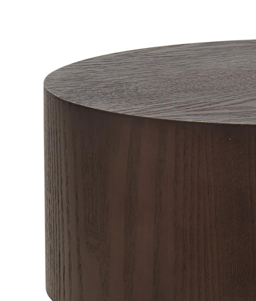 Alder & Tweed - Taos Cinder Brown Finish Oak Wood Contempory Design 18in End Table  - AT9267-DKC veiw 4