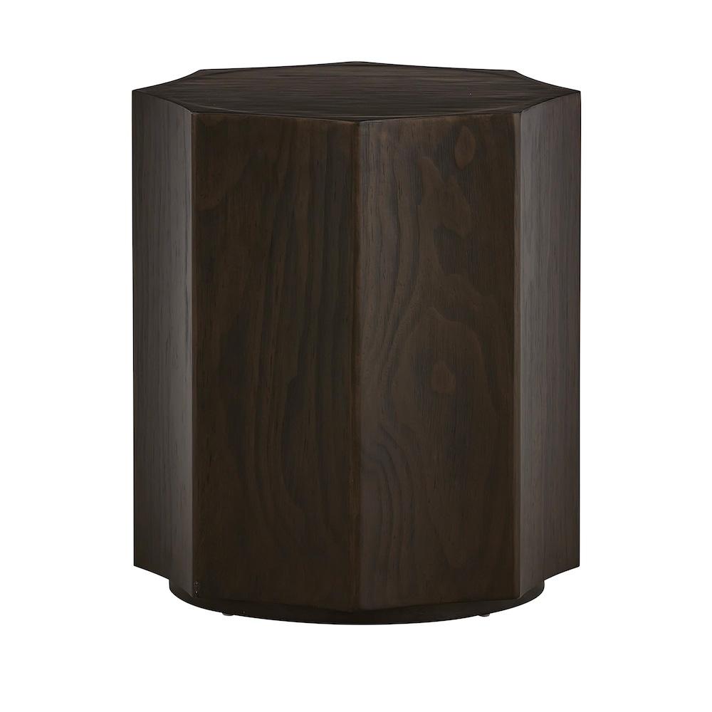 Alder & Tweed - Thayer Solid Wood with Oak Veneer Dark Cinder Finish Modern 18in End Table - AT9265-DKC veiw 1