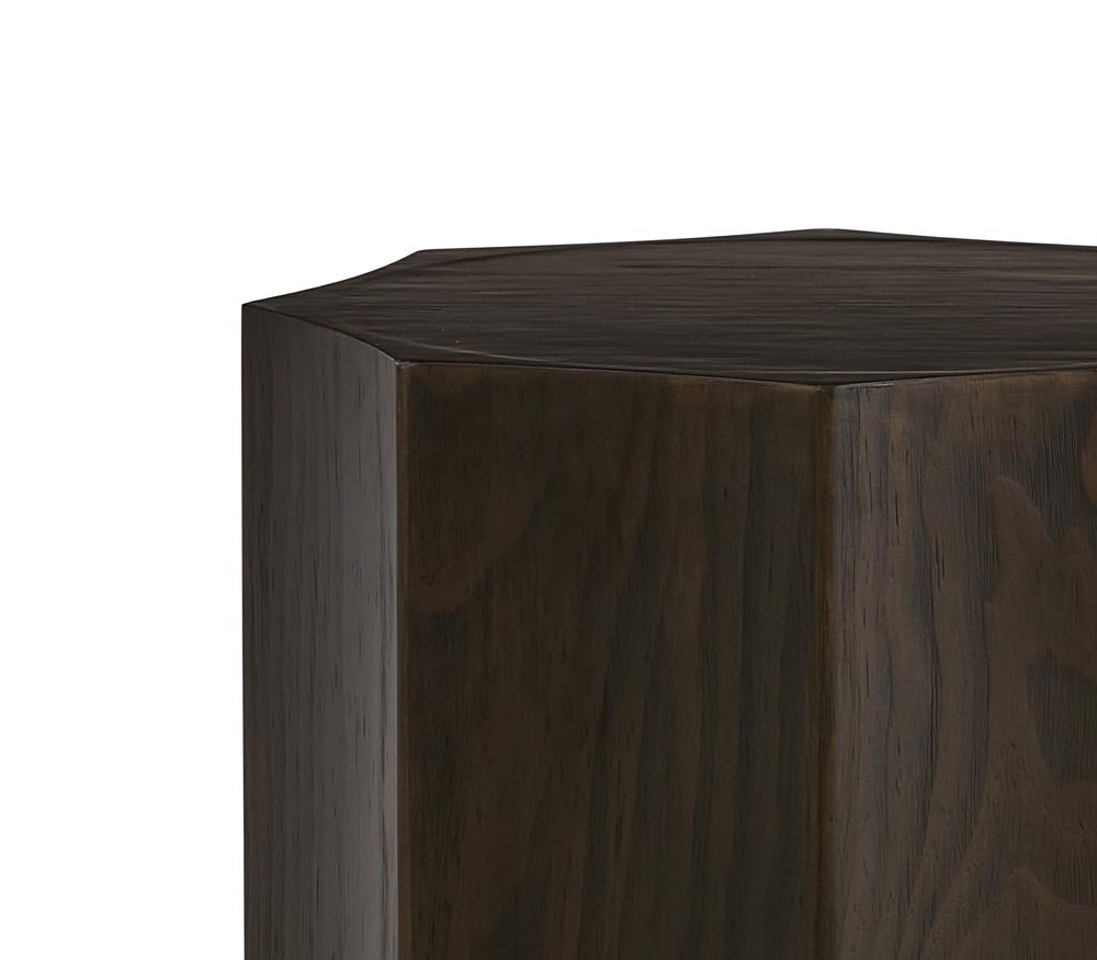 Alder & Tweed - Thayer Solid Wood with Oak Veneer Dark Cinder Finish Modern 18in End Table - AT9265-DKC veiw 2