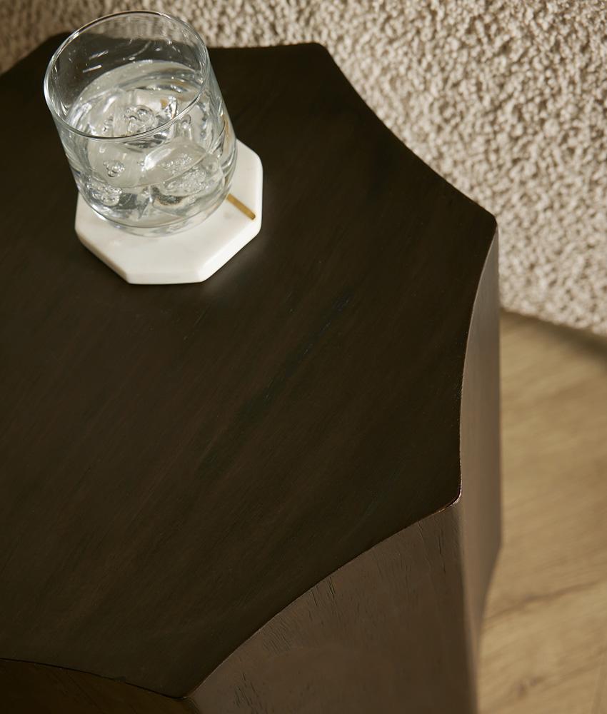 Alder & Tweed - Thayer Solid Wood with Oak Veneer Dark Cinder Finish Modern 18in End Table - AT9265-DKC veiw 6