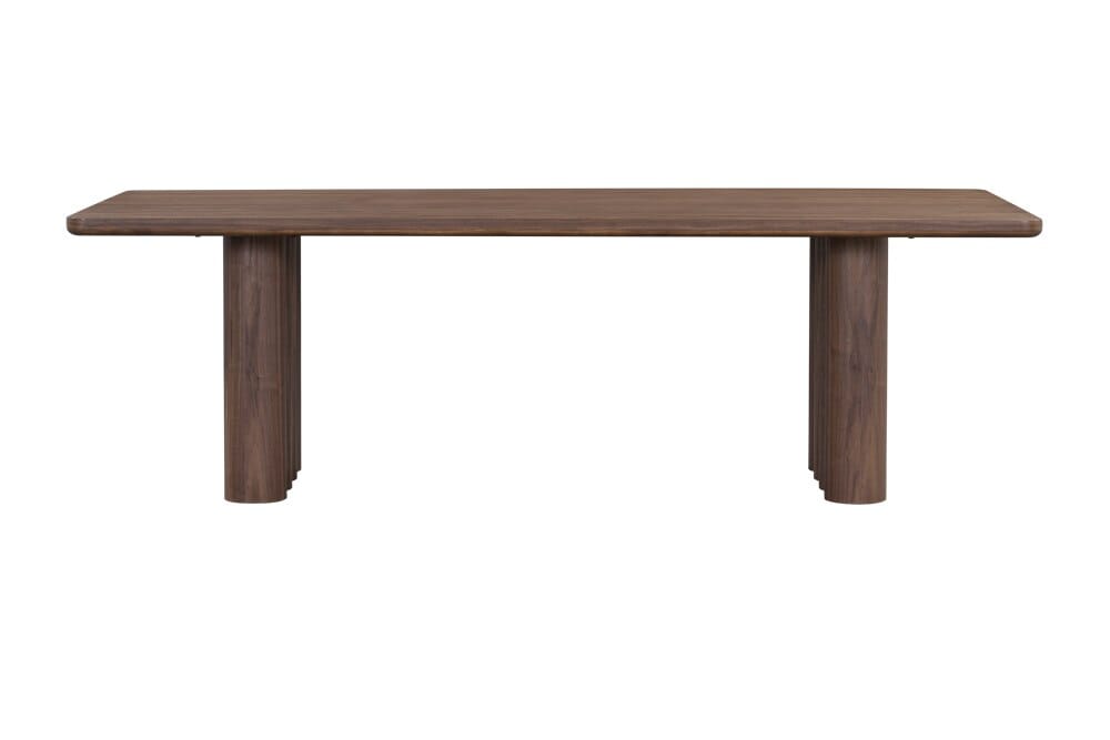 Alder & Tweed - Theodore 96in Dining Table Perfect Walnut Wood Finish, Modern Design - AT60101-PTW veiw 2
