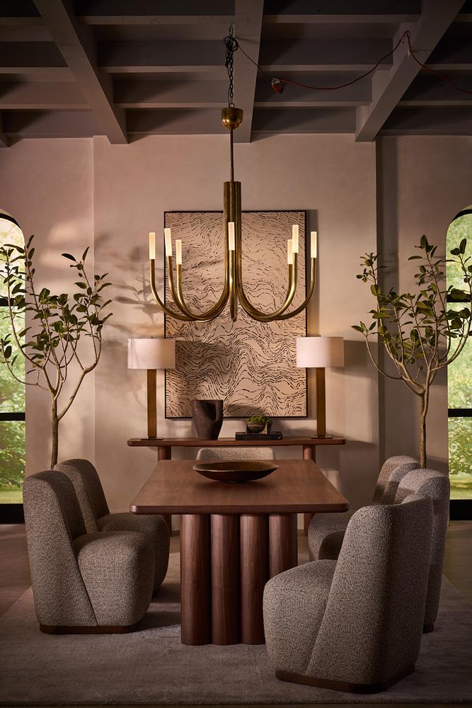 Alder & Tweed - Theodore 96in Dining Table Perfect Walnut Wood Finish, Modern Design - AT60101-PTW veiw 3